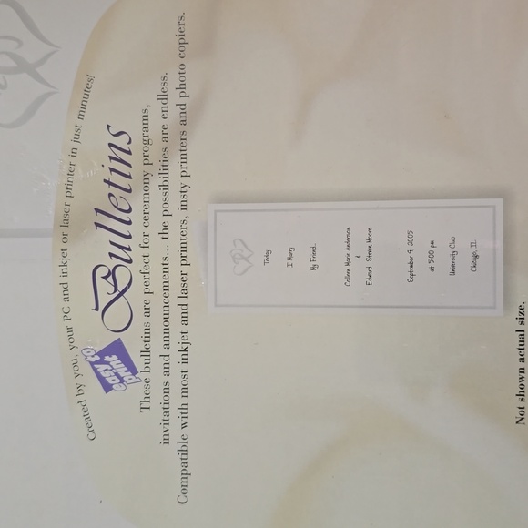 40 bulletin sheets of silver double hearts NIP - Picture 2 of 6